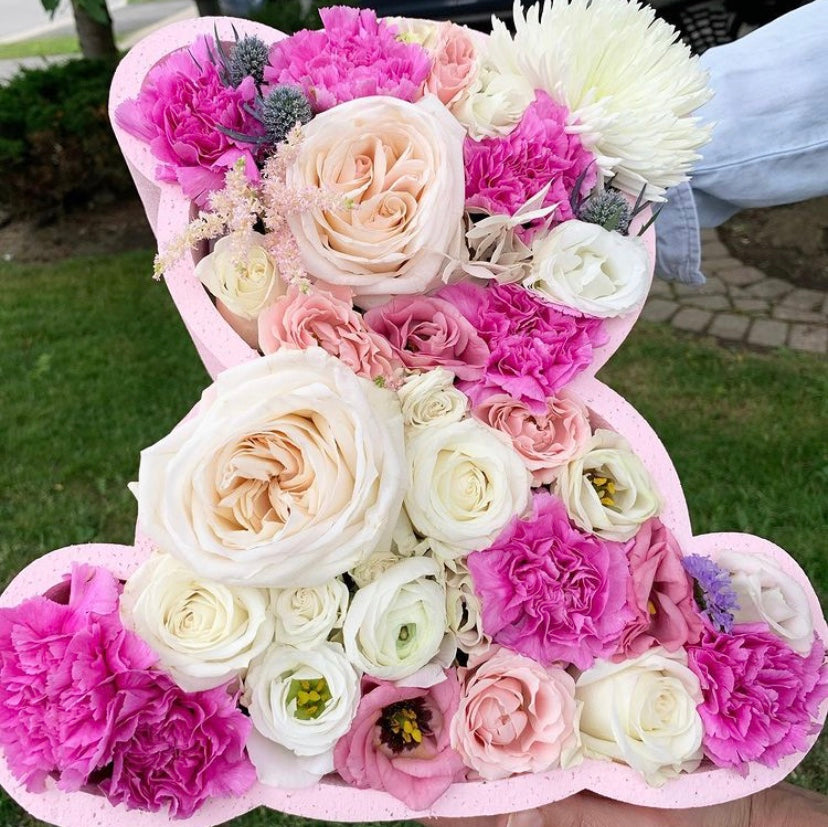 Teddy Bear Floral Figure